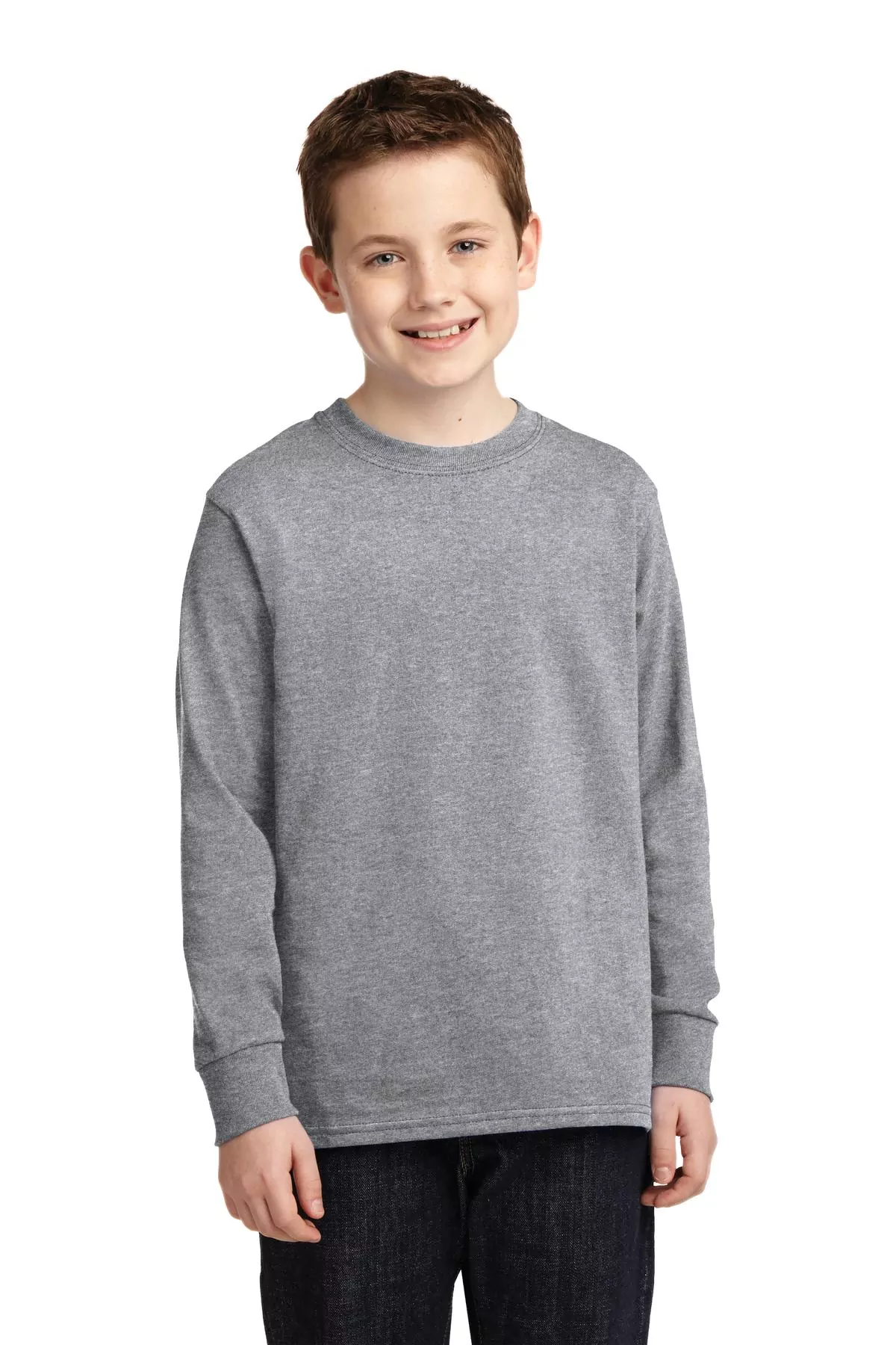 Port & Company ® Youth Long Sleeve Core Cotton Tee. PC54YLS - Image 3