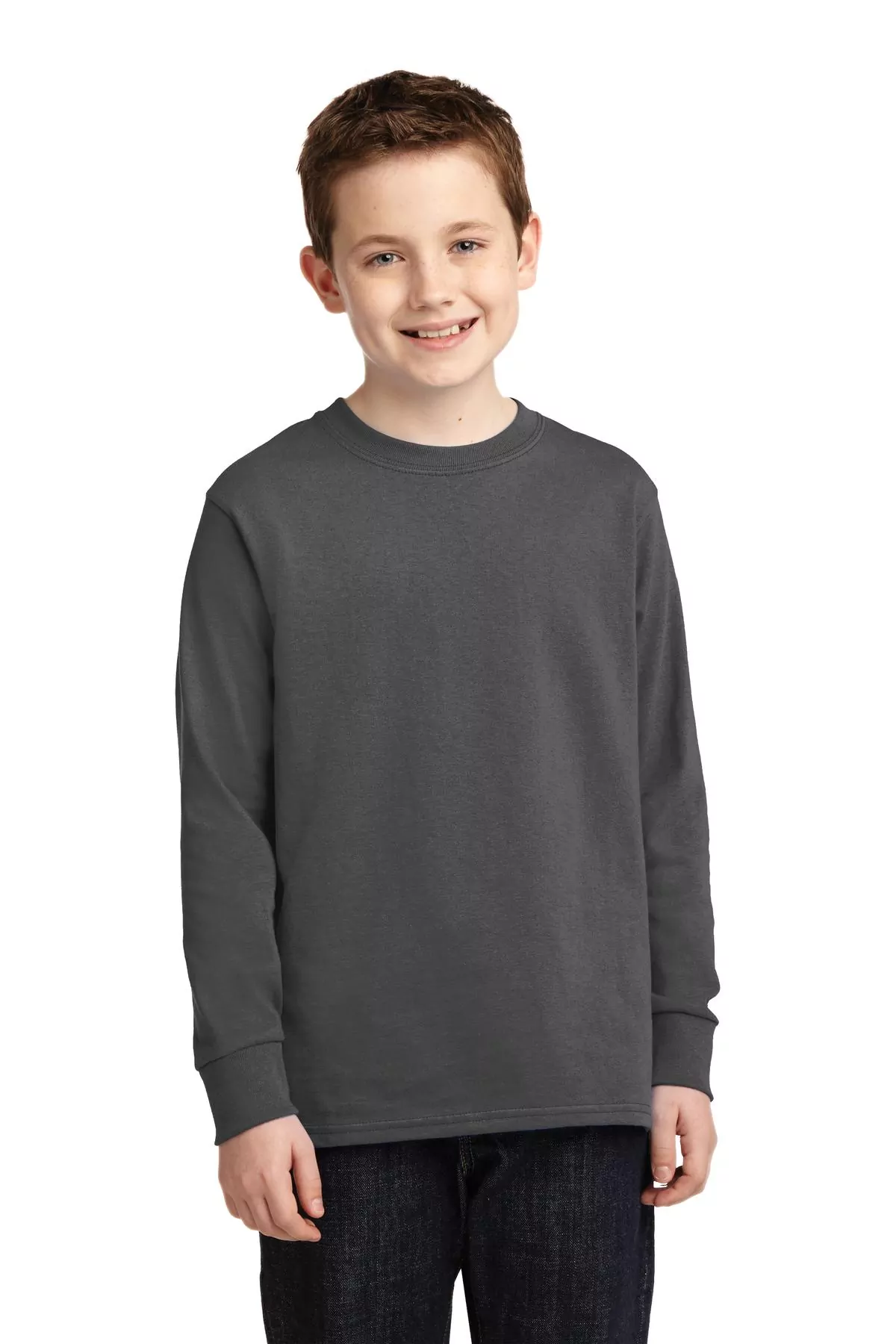 Port & Company ® Youth Long Sleeve Core Cotton Tee. PC54YLS - Image 7