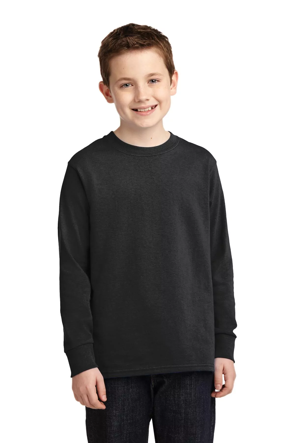 Port & Company ® Youth Long Sleeve Core Cotton Tee. PC54YLS - Image 9