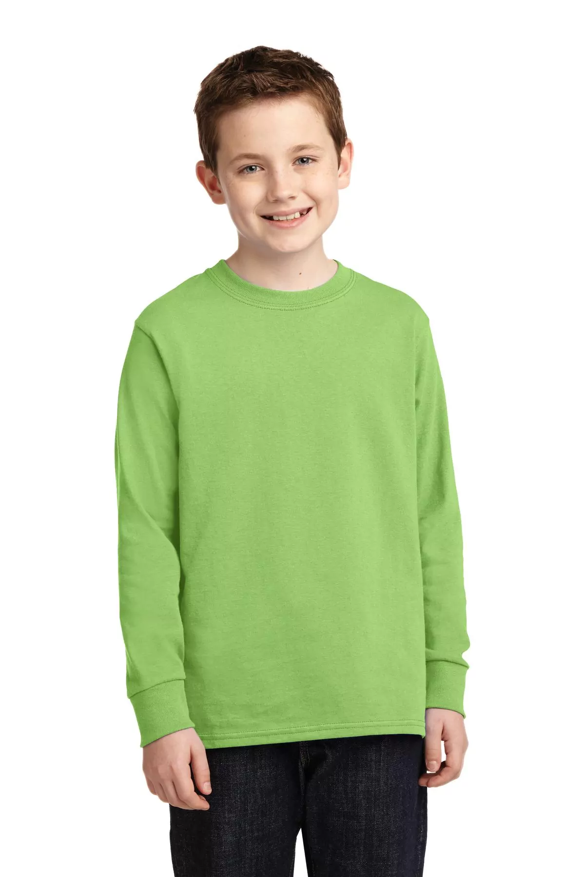 Port & Company ® Youth Long Sleeve Core Cotton Tee. PC54YLS - Image 12