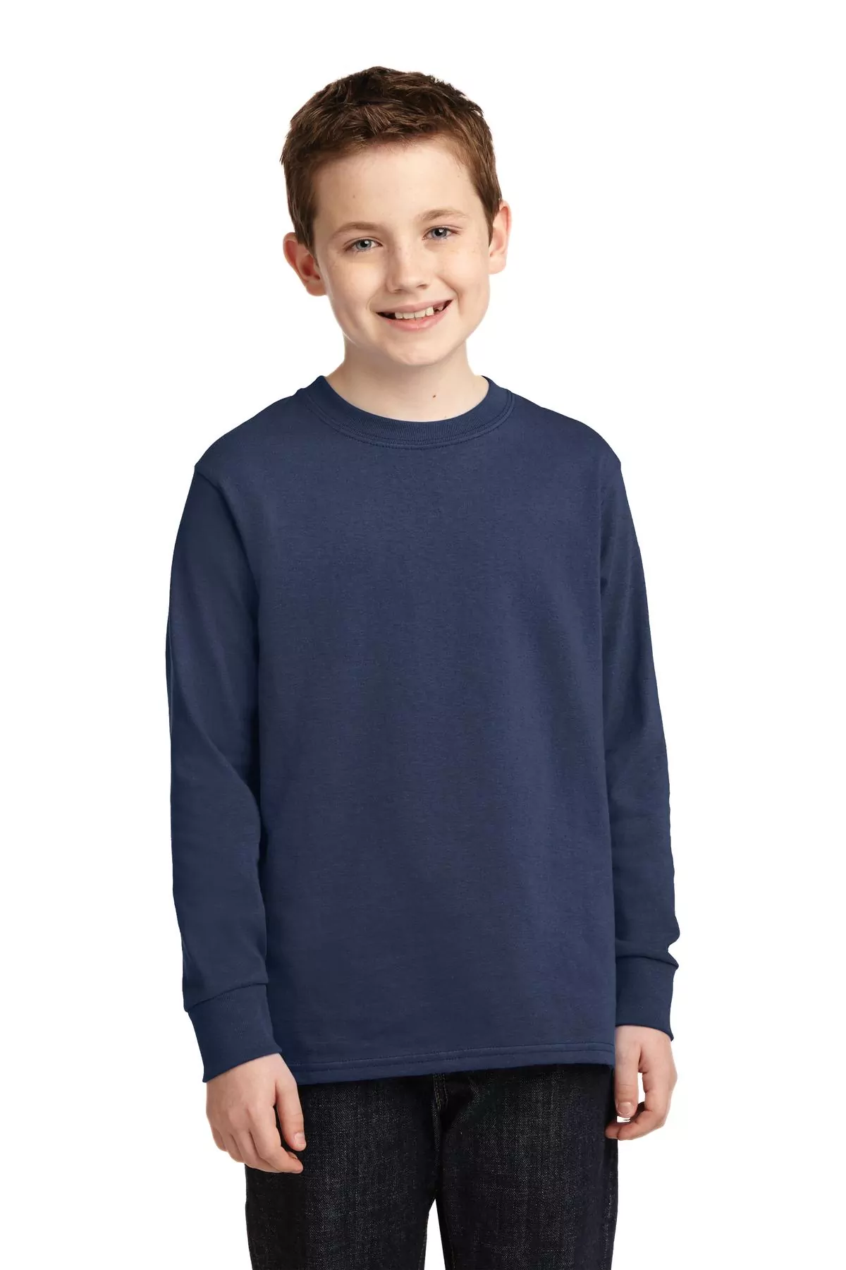 Port & Company ® Youth Long Sleeve Core Cotton Tee. PC54YLS - Image 4