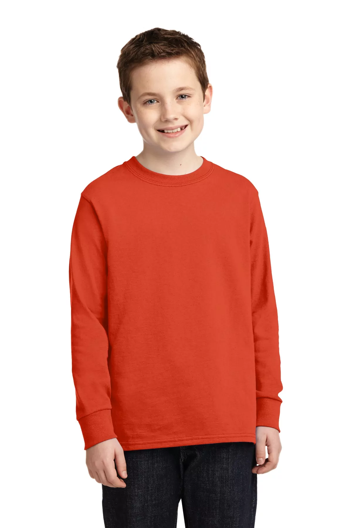 Port & Company ® Youth Long Sleeve Core Cotton Tee. PC54YLS - Image 10