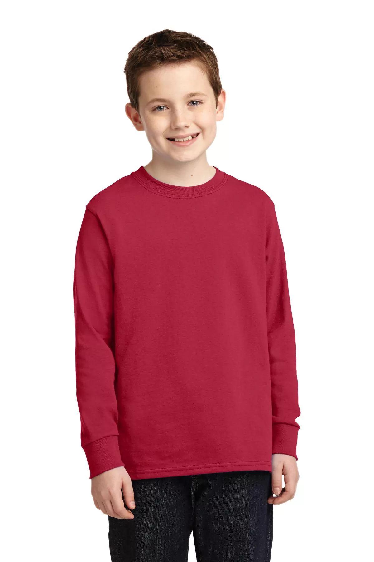 Port & Company ® Youth Long Sleeve Core Cotton Tee. PC54YLS - Image 8