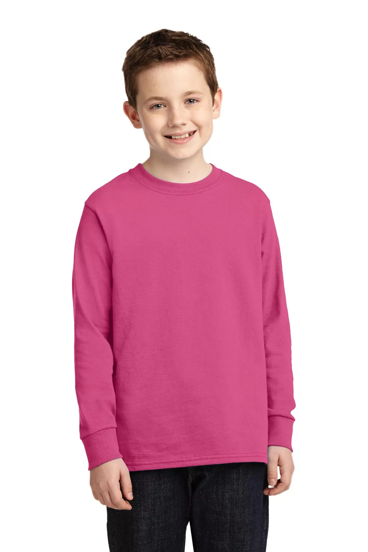 Port & Company ® Youth Long Sleeve Core Cotton Tee. PC54YLS