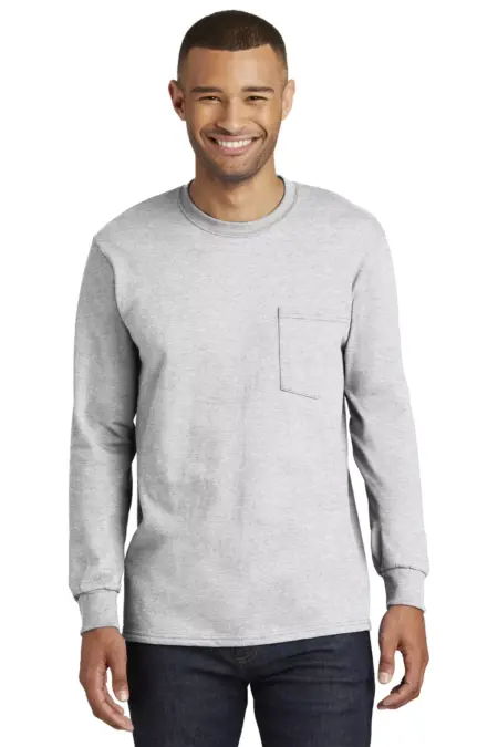 Port & Company ®  Tall Long Sleeve Essential Pocket Tee. PC61LSPT