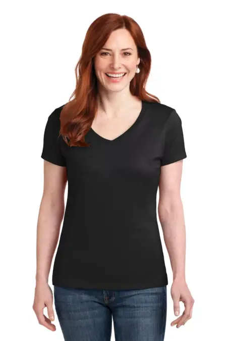 Hanes ®  Ladies Perfect-T Cotton V-Neck T-Shirt. S04V