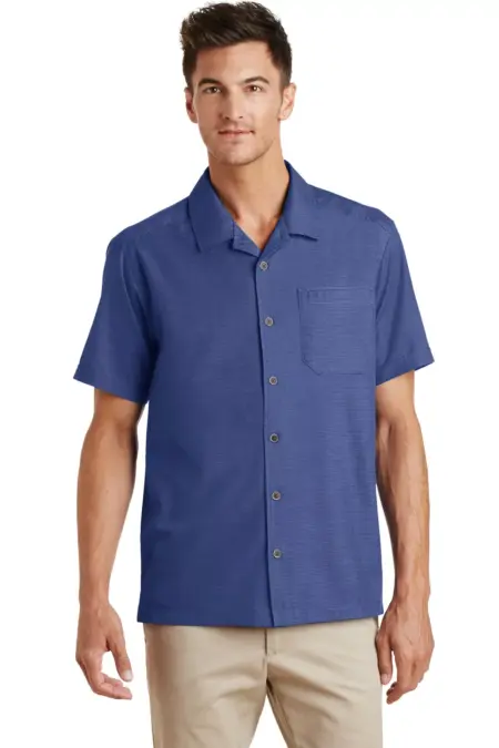 Port Authority ®  Textured Camp Shirt. S662