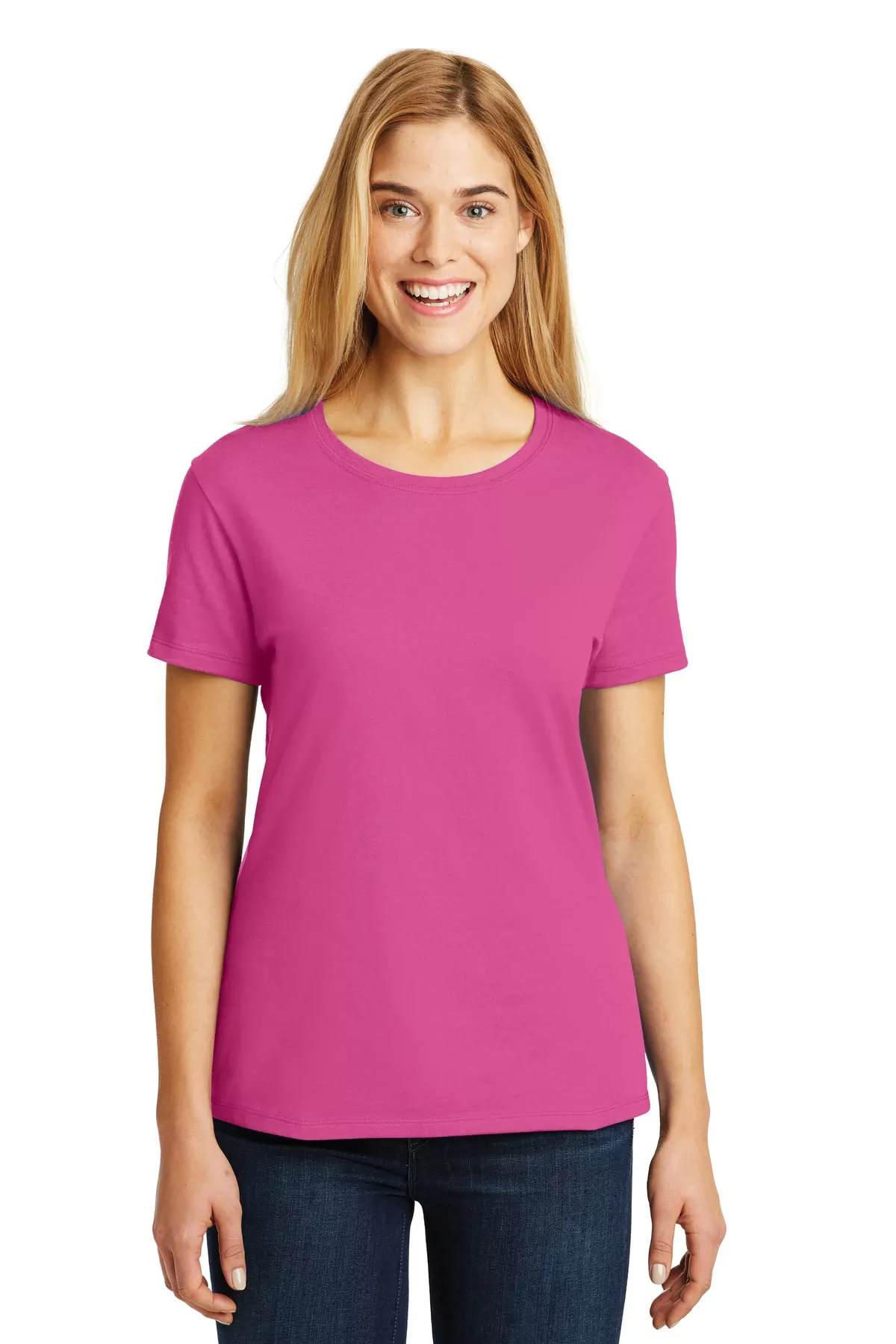 Hanes ® - Ladies Perfect-T Cotton T-Shirt. SL04 - Image 2