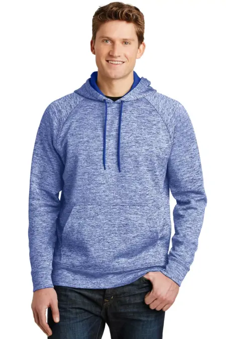 Sport-Tek ®  PosiCharge ®  Electric Heather Fleece Hooded Pullover. ST225