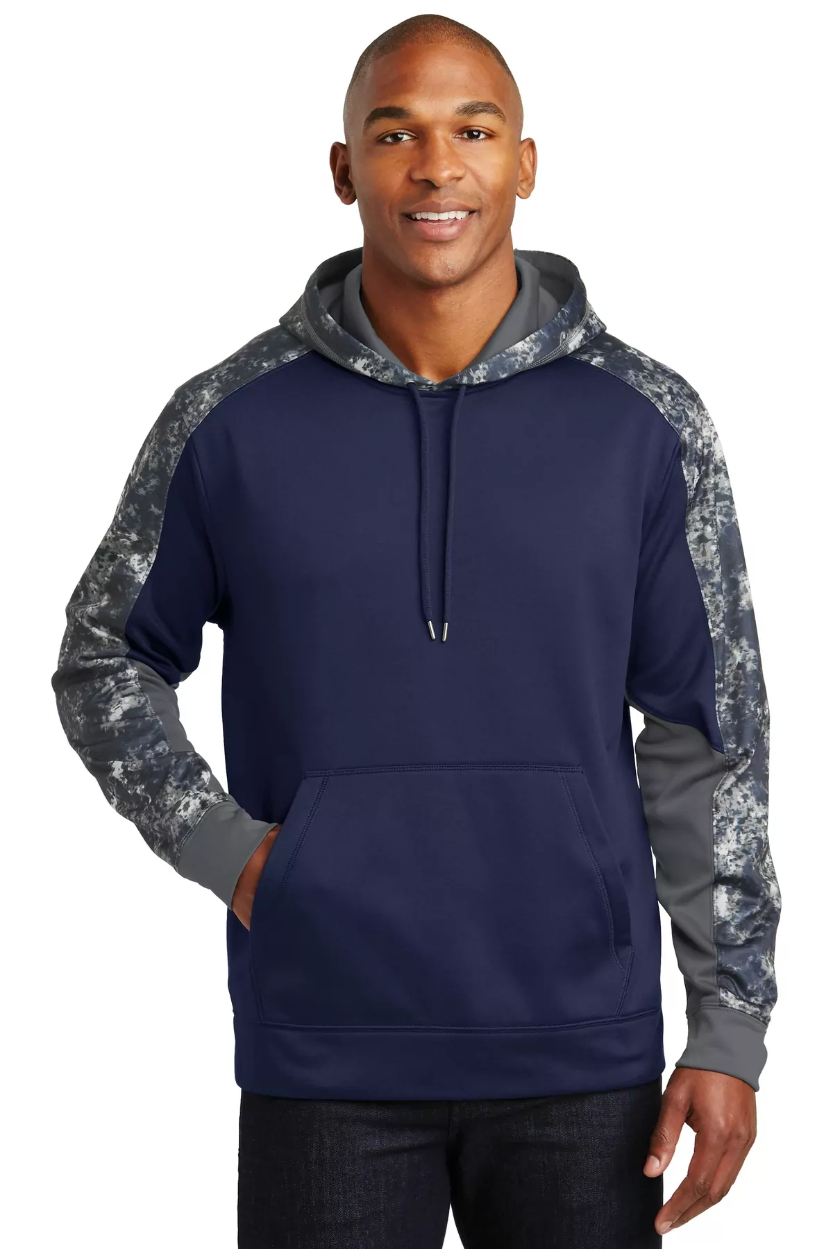 Sport-Tek ® Sport-Wick ® Mineral Freeze Fleece Colorblock Hooded Pullover. ST231 - Image 2