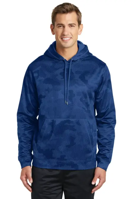 Sport-Tek ® Sport-Wick ® CamoHex Fleece Hooded Pullover. ST240