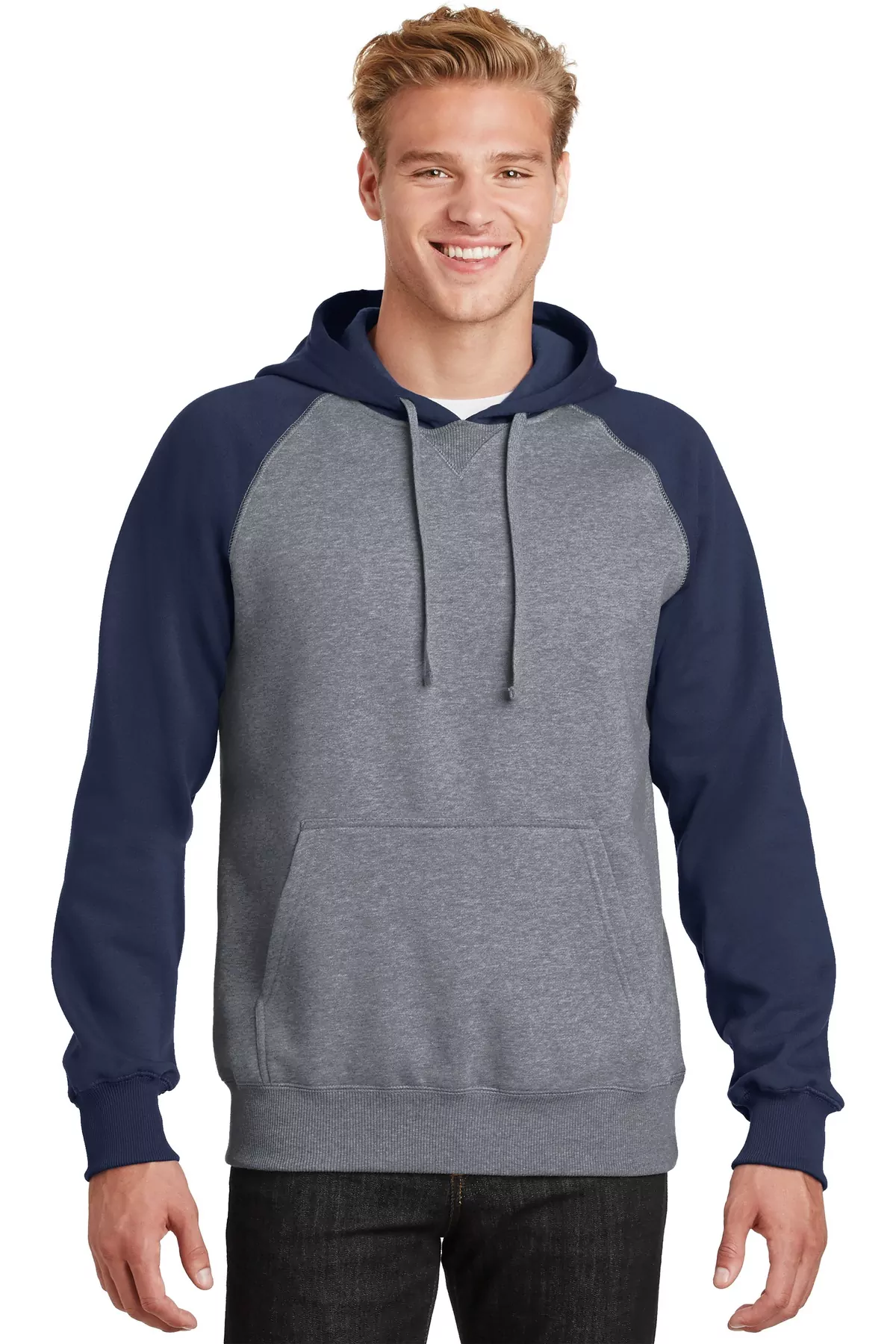 Sport-Tek ®  Raglan Colorblock Pullover Hooded Sweatshirt. ST267 - Image 3