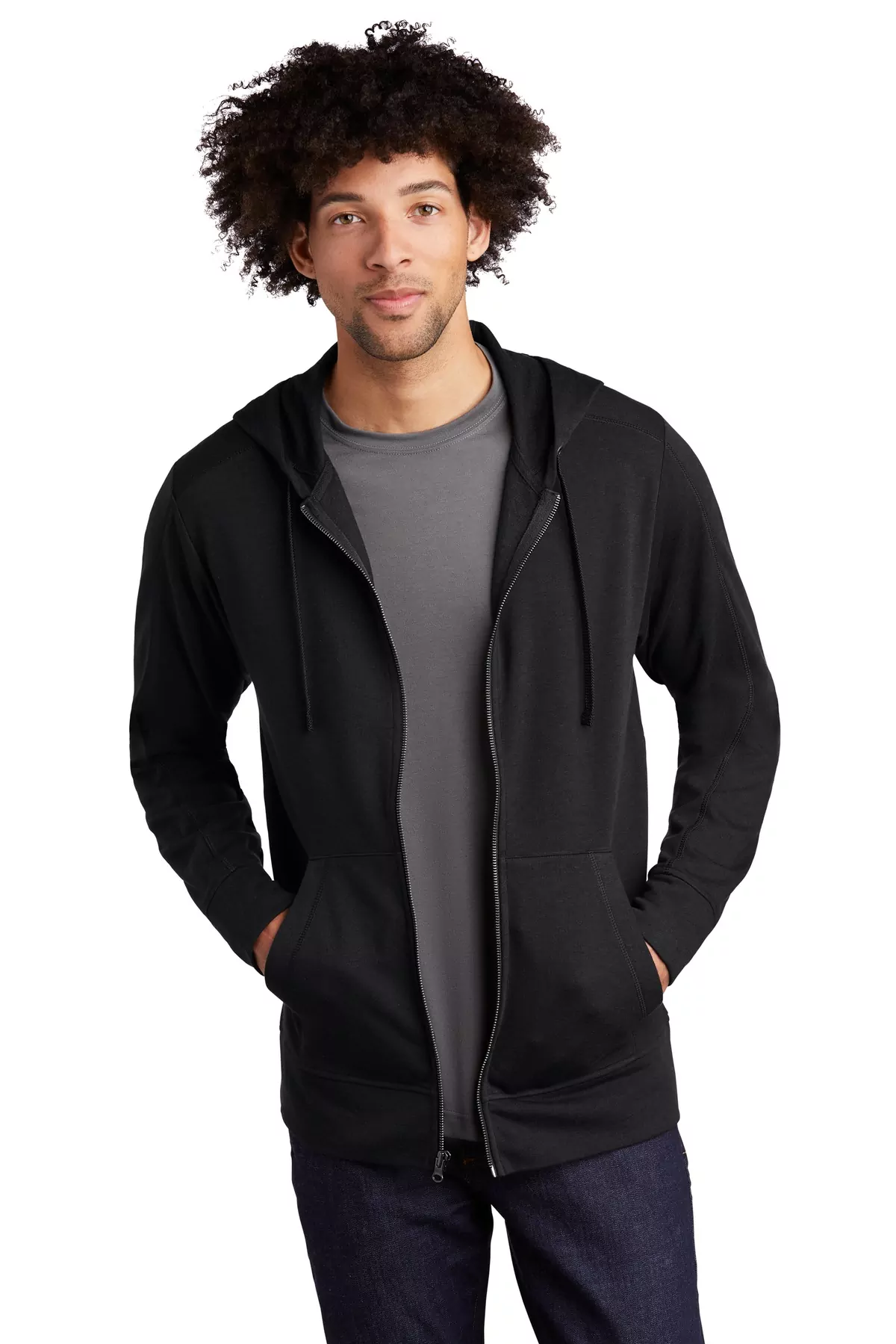 Sport-Tek ® PosiCharge ® Tri-Blend Wicking Fleece Full-Zip Hooded Jacket ST293 - Image 2