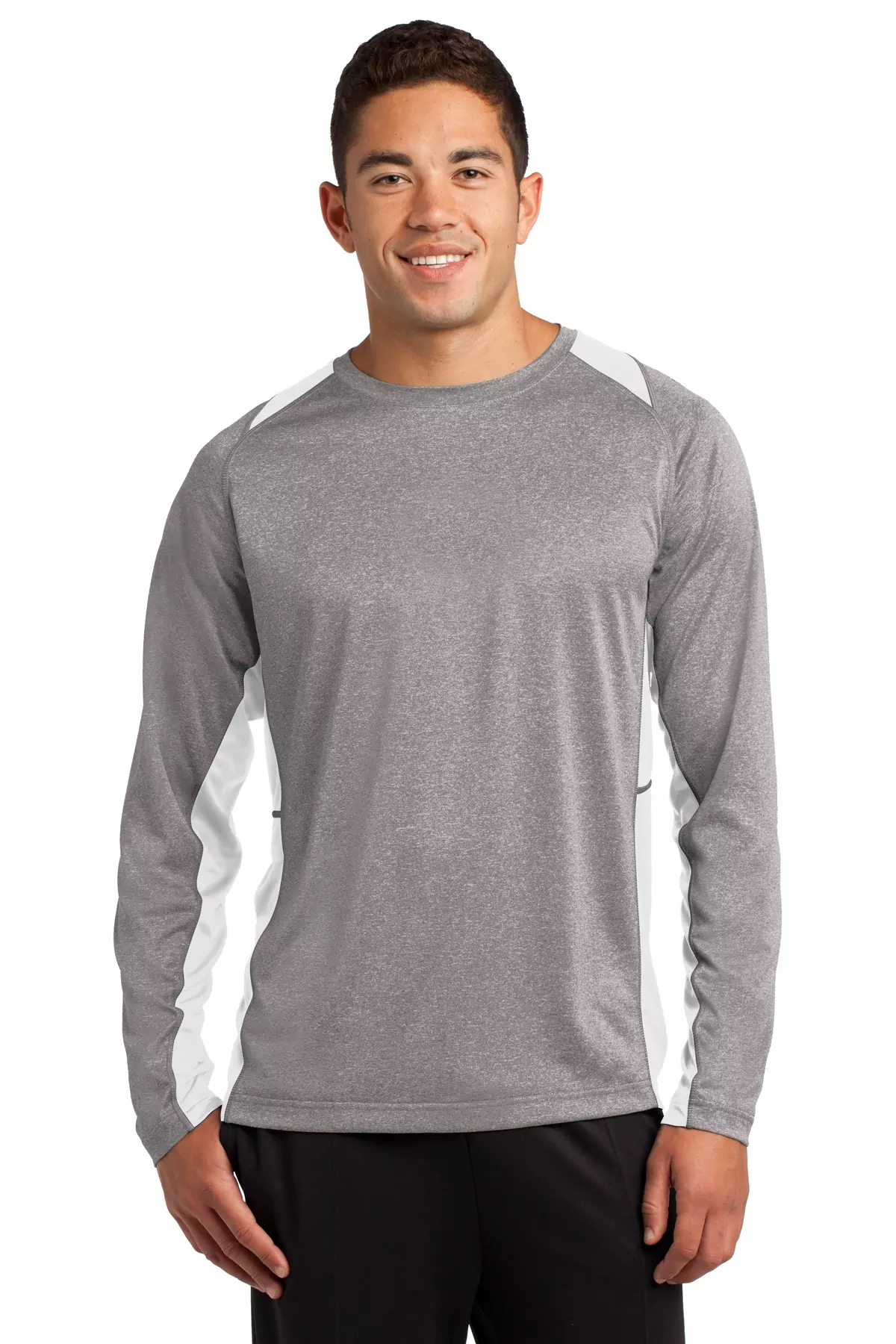 Sport-Tek ®  Long Sleeve Heather Colorblock Contender   Tee. ST361LS