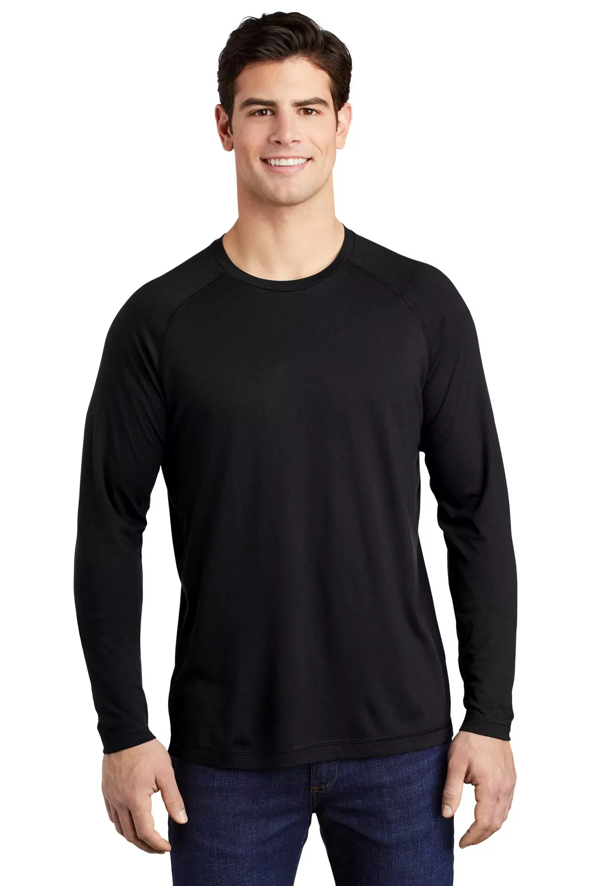 Sport-Tek ® PosiCharge ® Long Sleeve Tri-Blend Wicking Raglan Tee ST400LS - Image 3