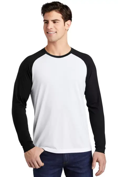 Sport-Tek  ®  PosiCharge  ®  Long Sleeve Tri-Blend Wicking Raglan Tee ST400LS