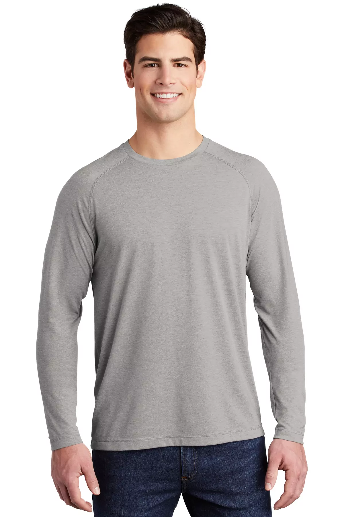 Sport-Tek ® PosiCharge ® Long Sleeve Tri-Blend Wicking Raglan Tee ST400LS - Image 5