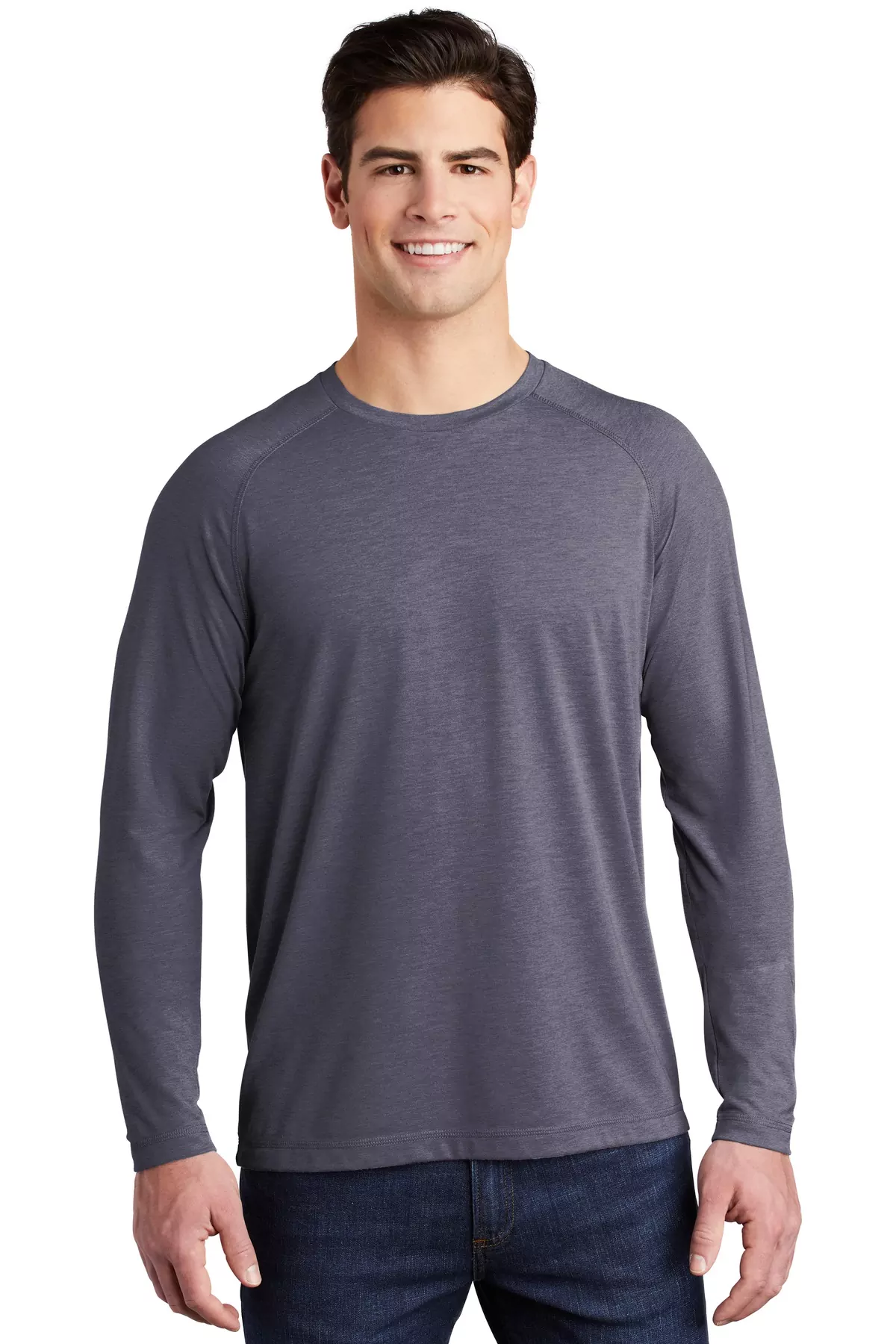 Sport-Tek ® PosiCharge ® Long Sleeve Tri-Blend Wicking Raglan Tee ST400LS - Image 4