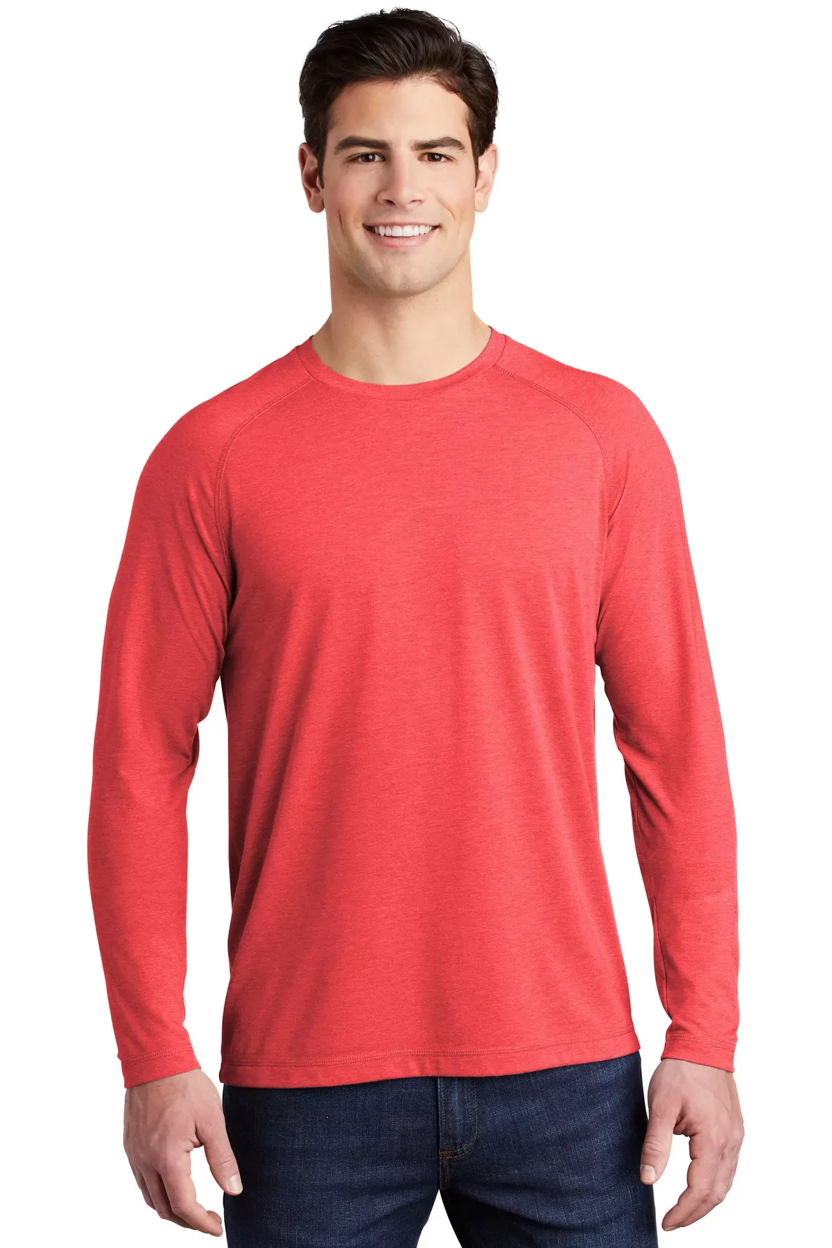 Sport-Tek ® PosiCharge ® Long Sleeve Tri-Blend Wicking Raglan Tee ST400LS - Image 2