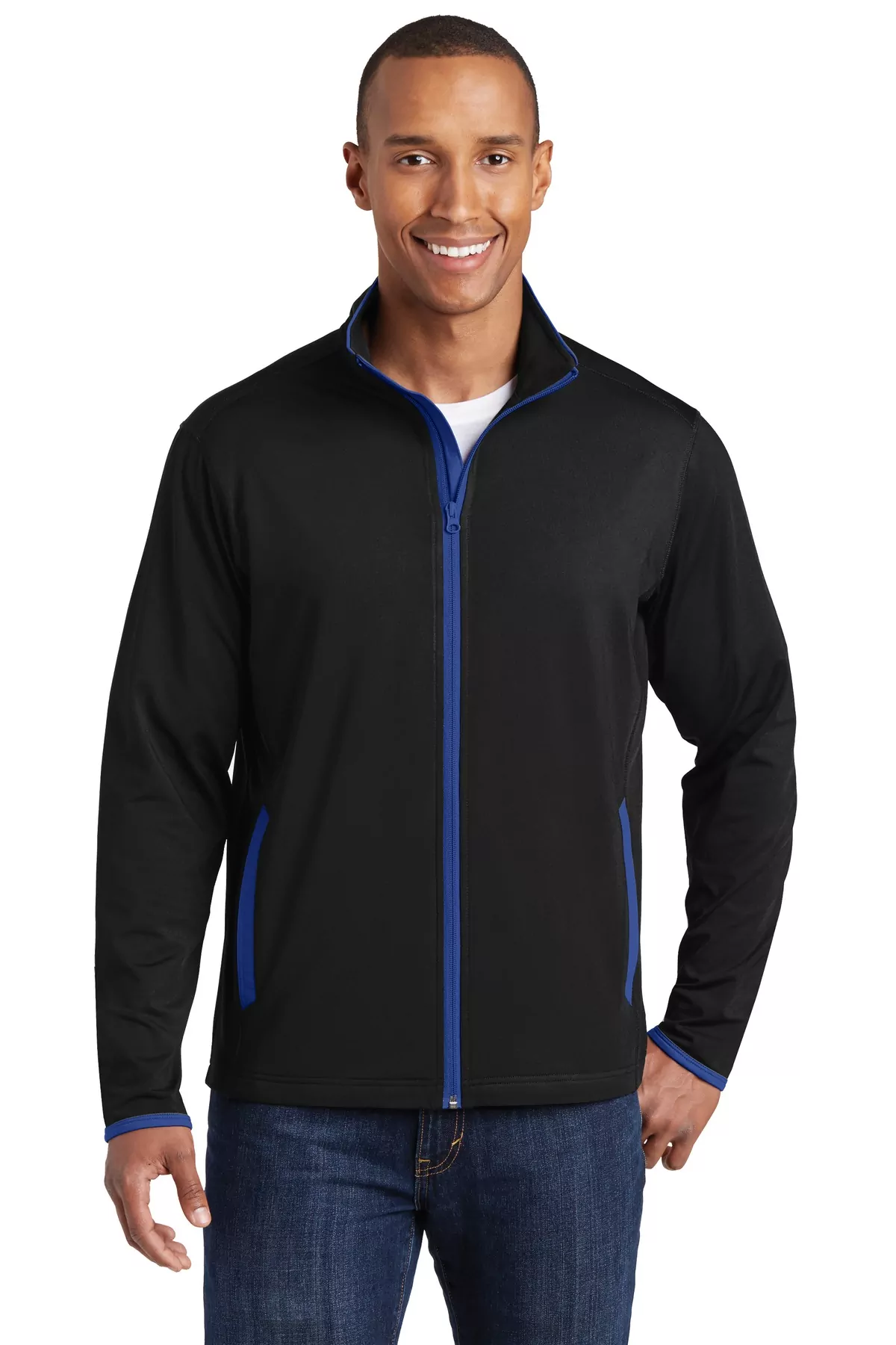 Sport-Tek ® Sport-Wick ® Stretch Contrast Full-Zip Jacket. ST853 - Image 2
