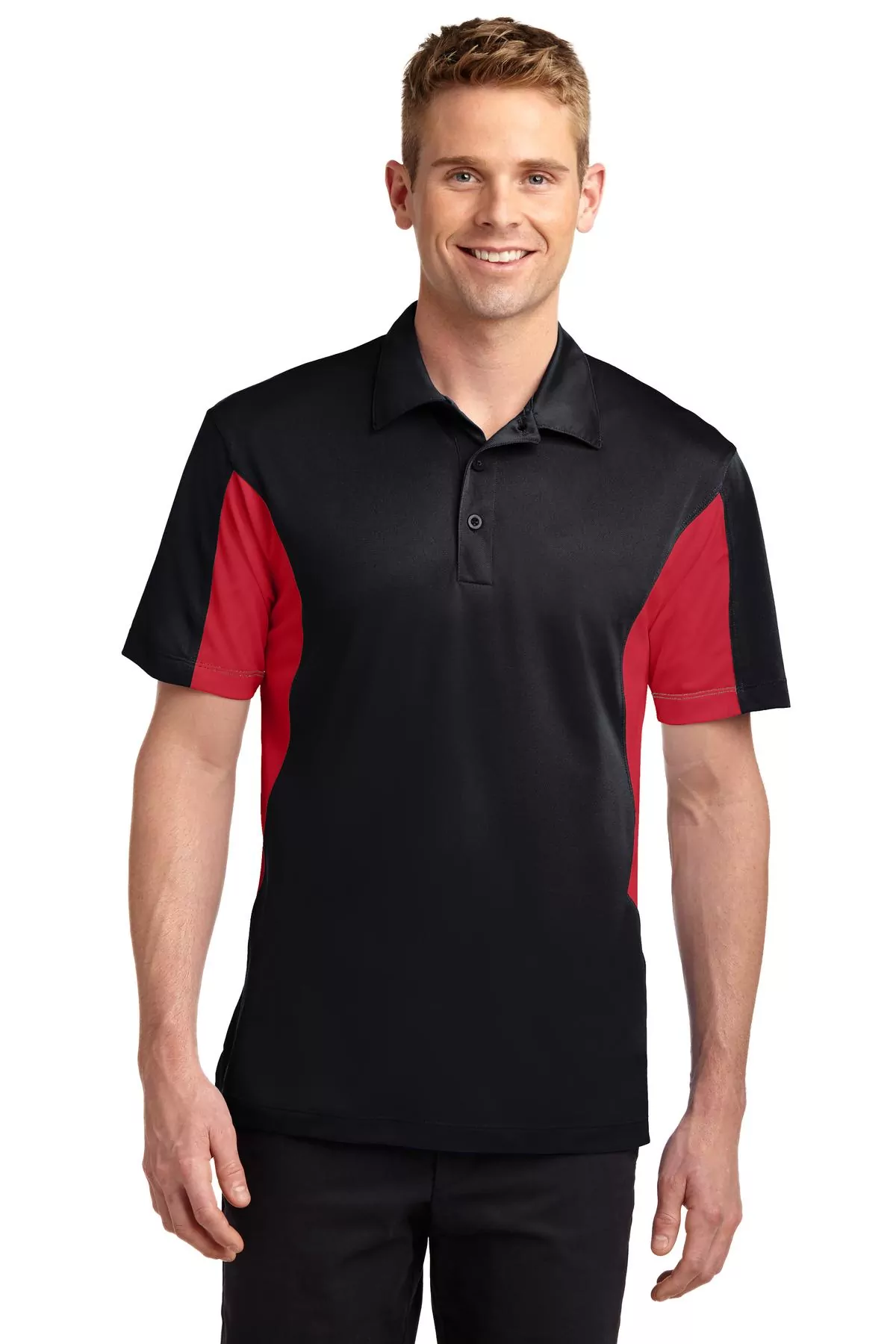 Sport-Tek ® Tall Side Blocked Micropique Sport-Wick ® Polo. TST655 - Image 2