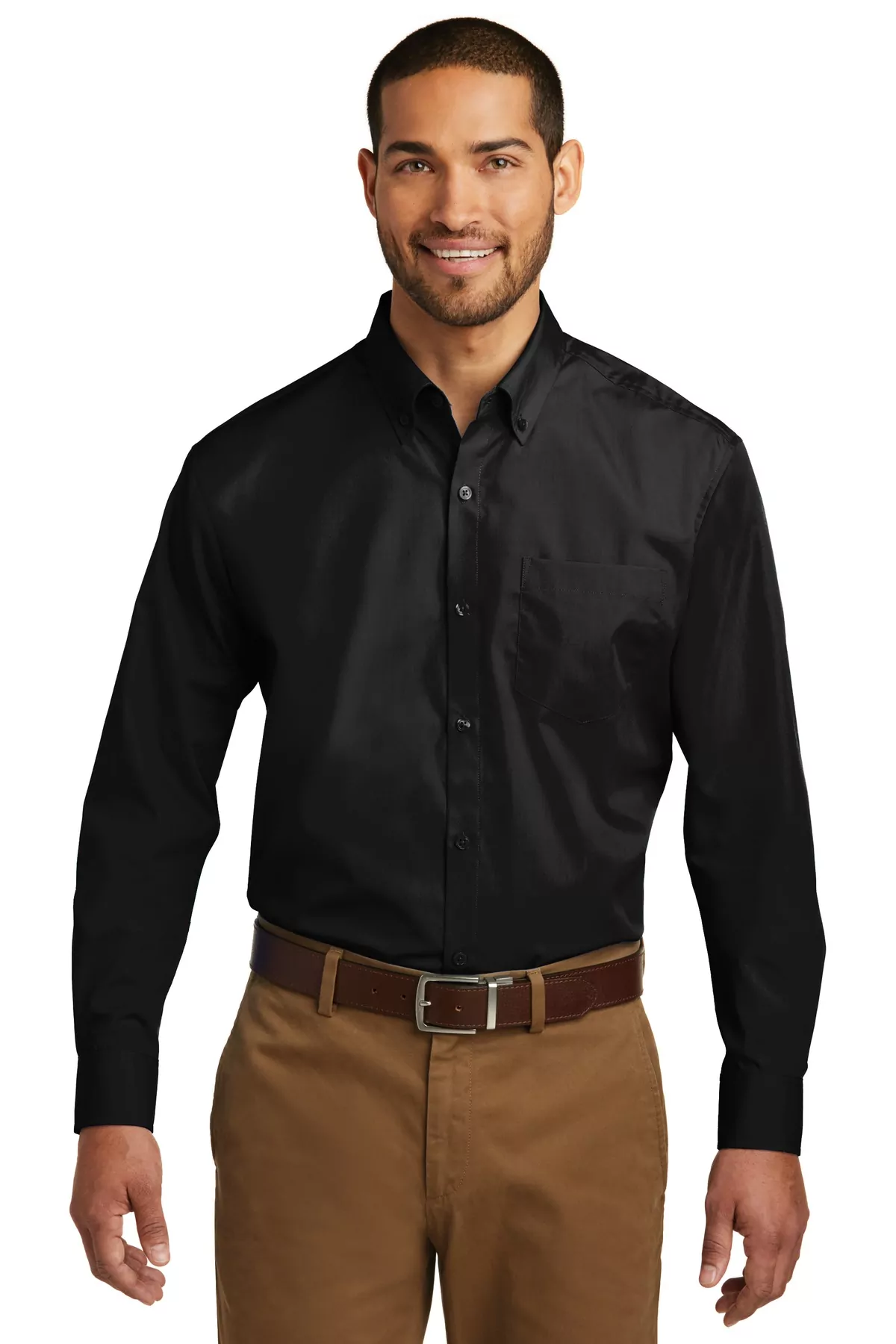 Port Authority ® Tall Long Sleeve Carefree Poplin Shirt. TW100 - Image 3