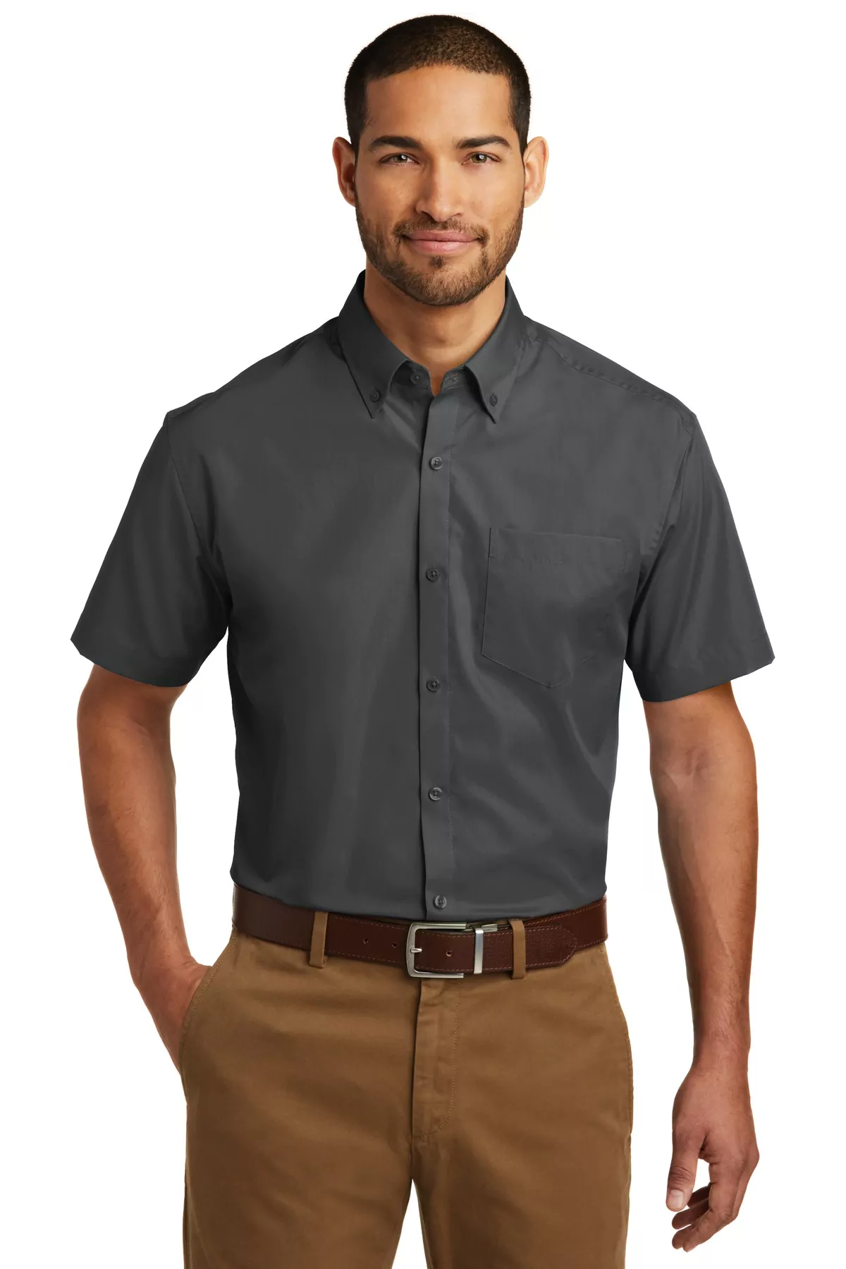 Port Authority ® Short Sleeve Carefree Poplin Shirt. W101 - Image 2