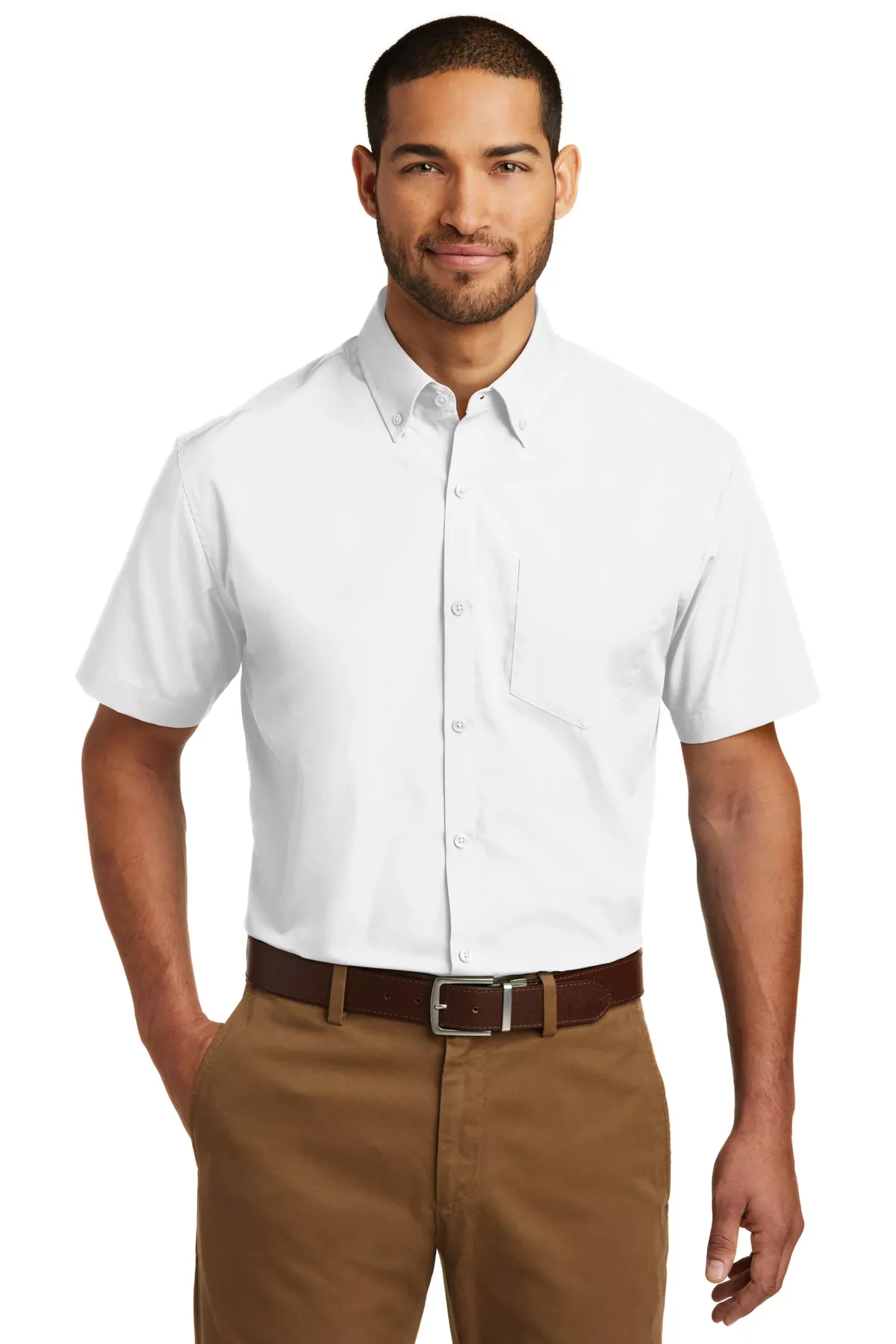 Port Authority ® Short Sleeve Carefree Poplin Shirt. W101 - Image 3