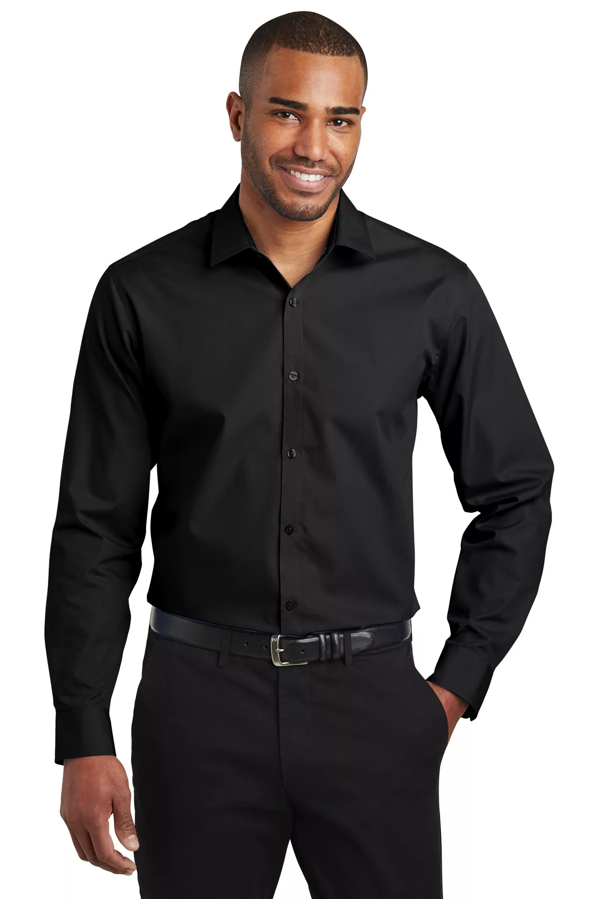 Port Authority ® Slim Fit Carefree Poplin Shirt. W103 - Image 2