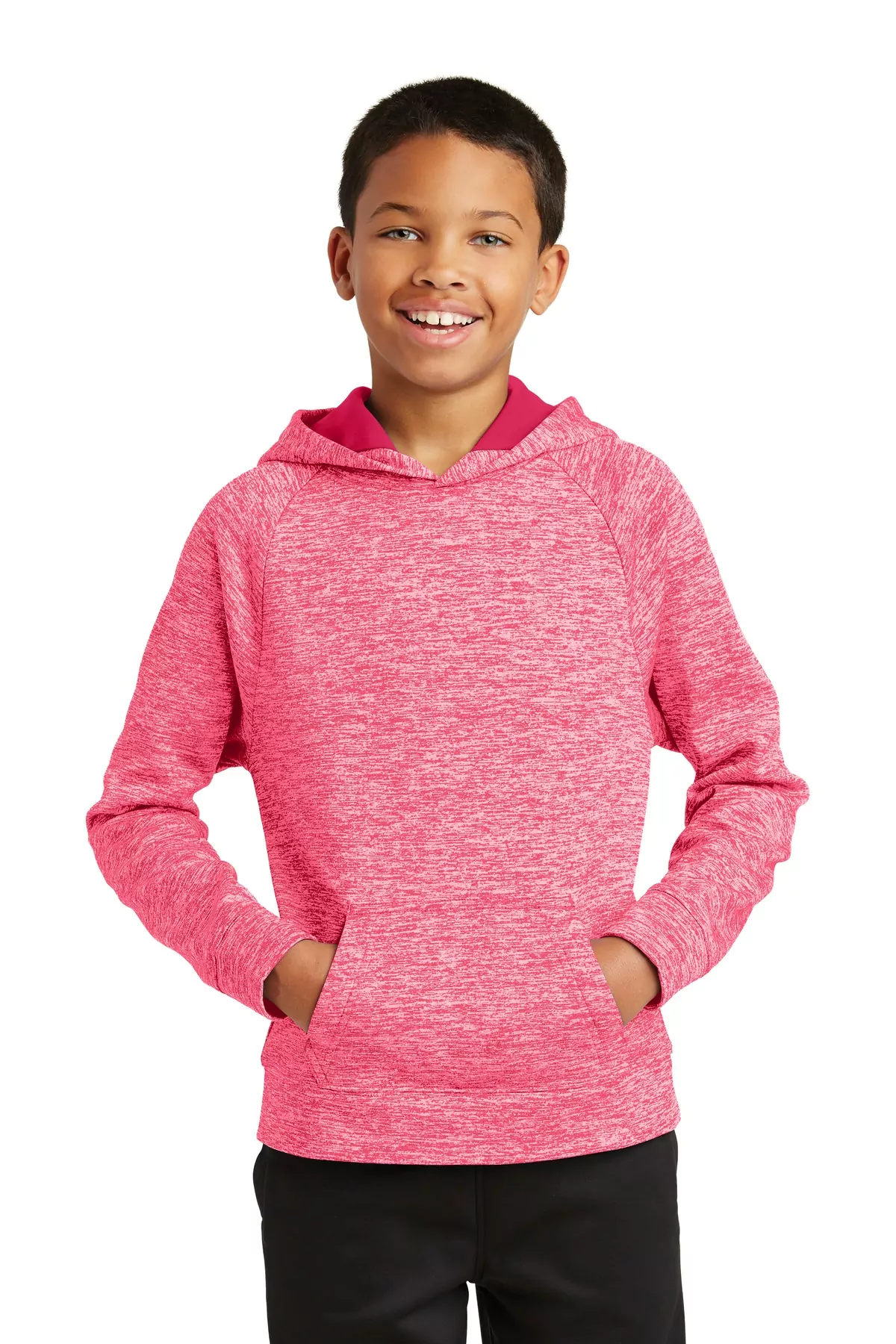 Sport-Tek ® Youth PosiCharge ® Electric Heather Fleece Hooded Pullover. YST225 - Image 4