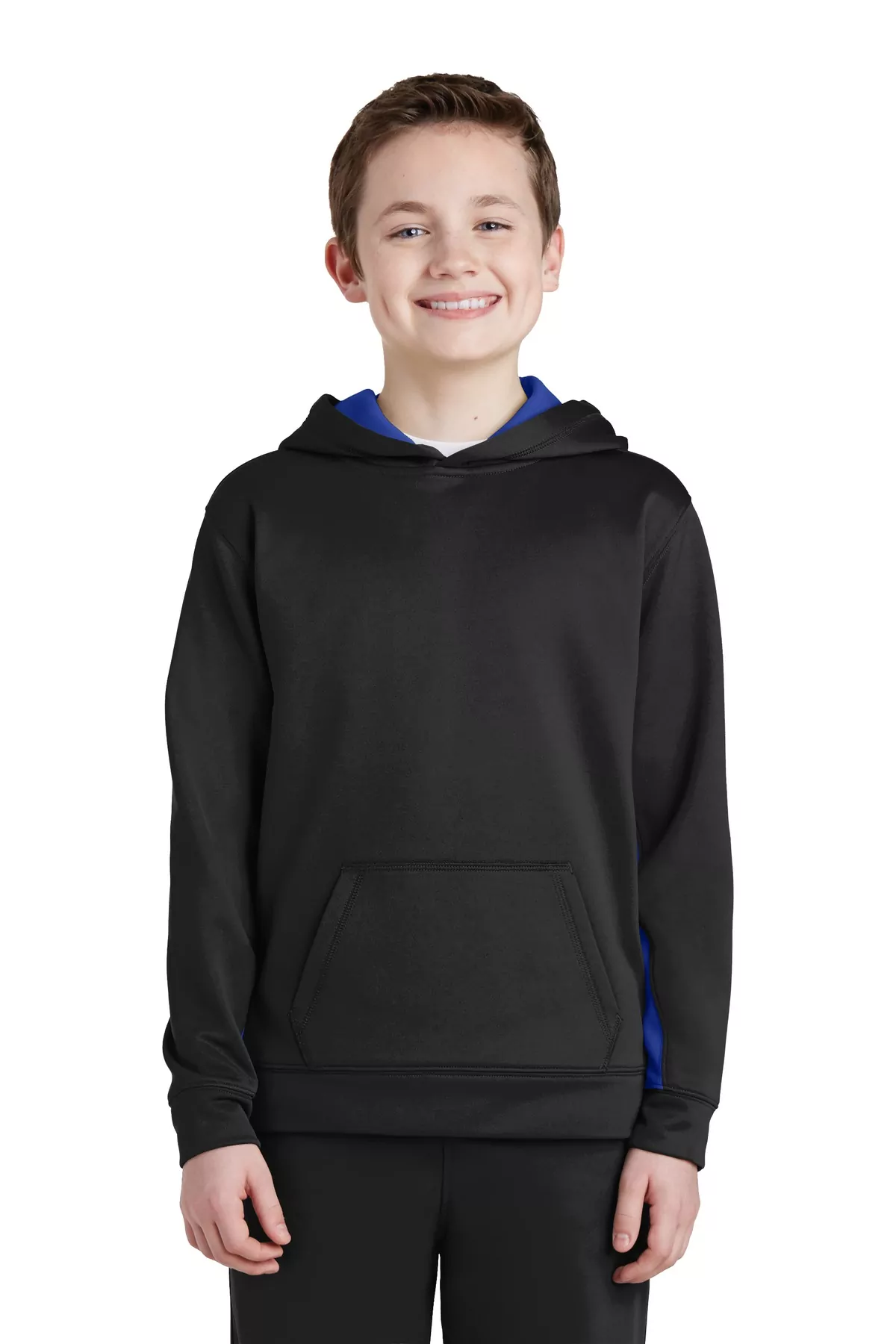 Sport-Tek ® Youth Sport-Wick ® Fleece Colorblock Hooded Pullover. YST235 - Image 3