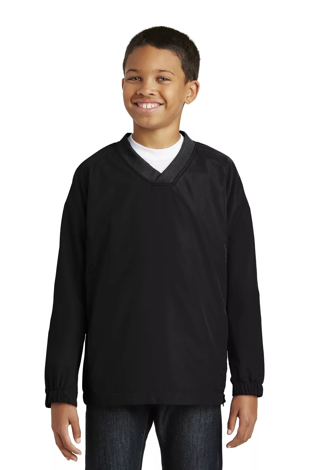 Sport-Tek ® Youth V-Neck Raglan Wind Shirt. YST72