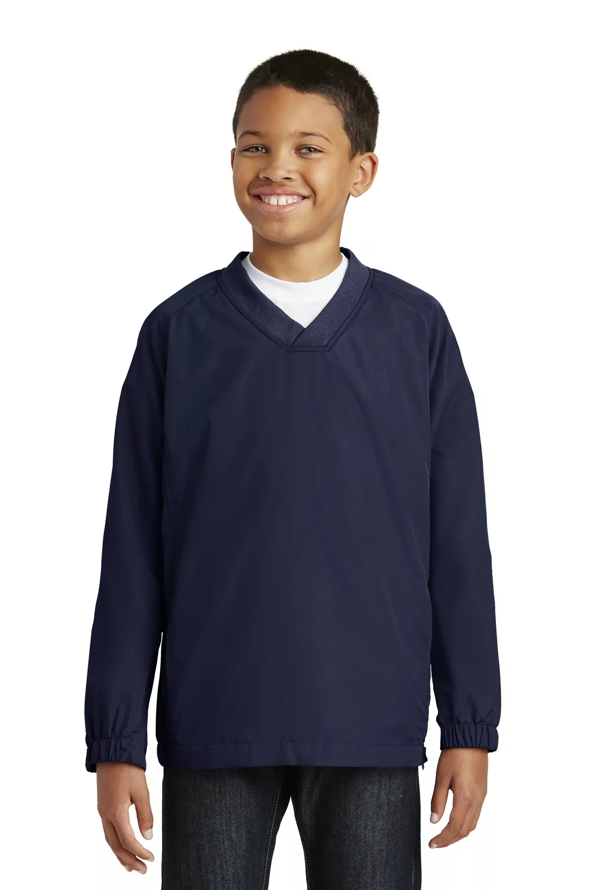 Sport-Tek ® Youth V-Neck Raglan Wind Shirt. YST72 - Image 3
