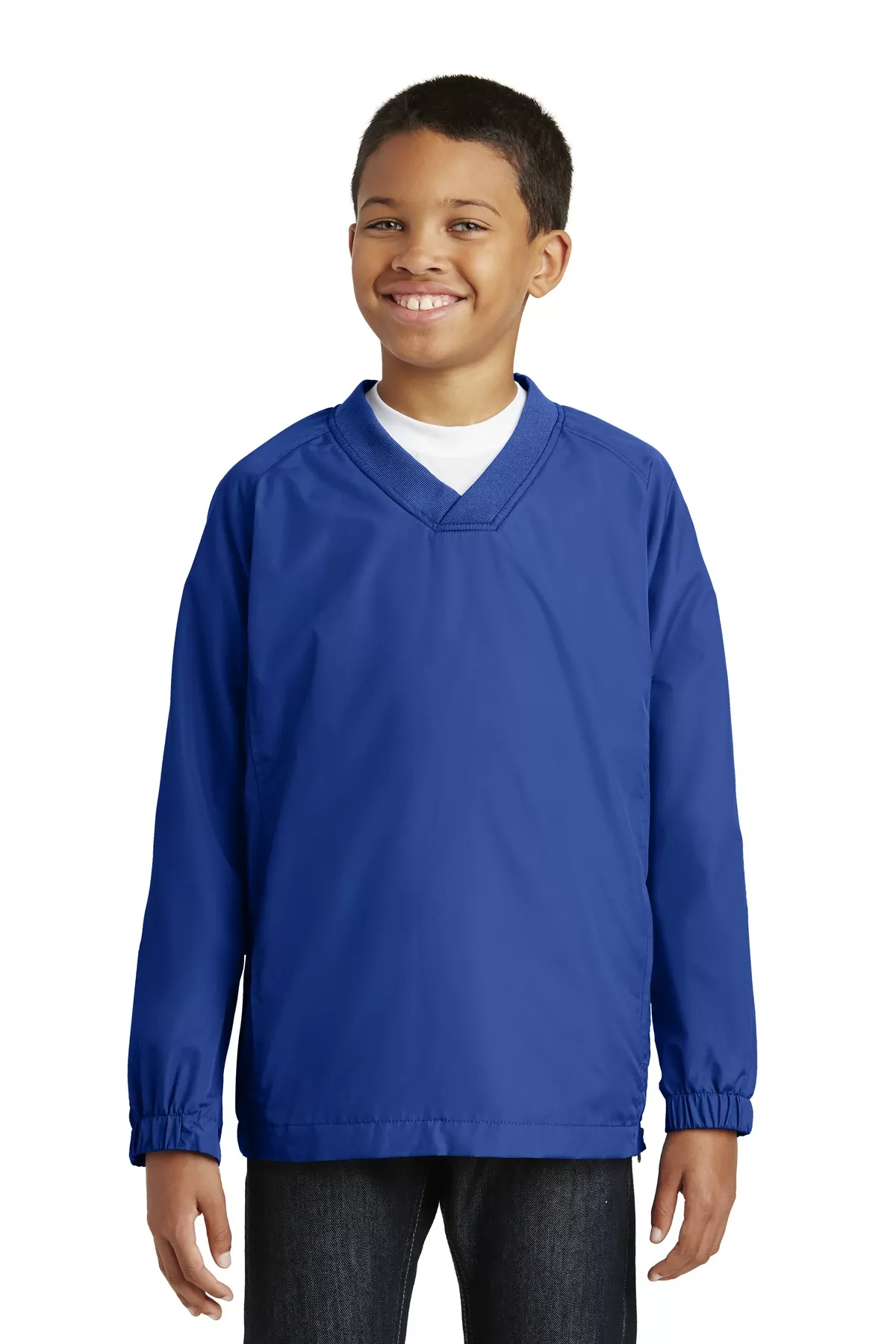 Sport-Tek ® Youth V-Neck Raglan Wind Shirt. YST72 - Image 2
